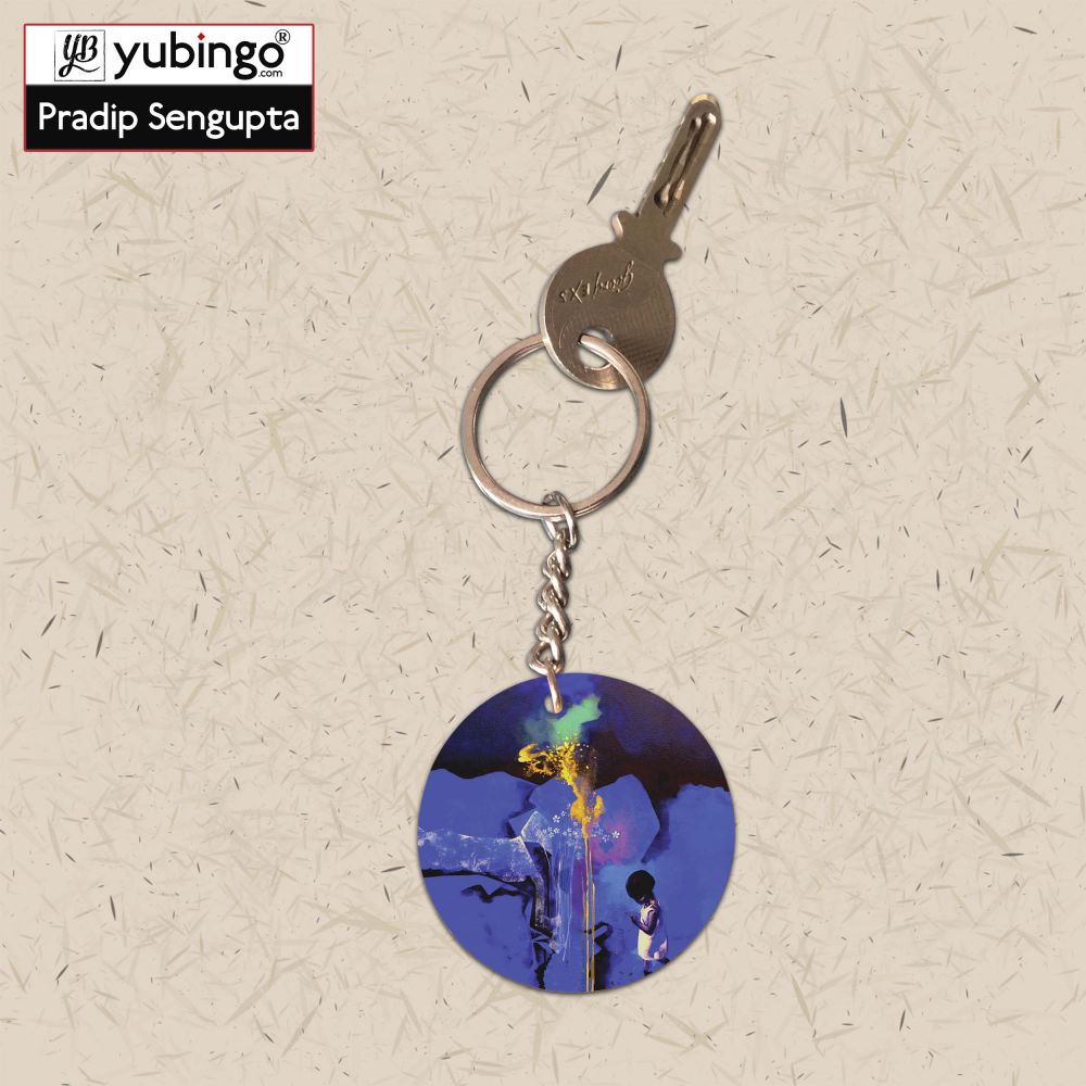 Brightest One Round Keychain-Image3