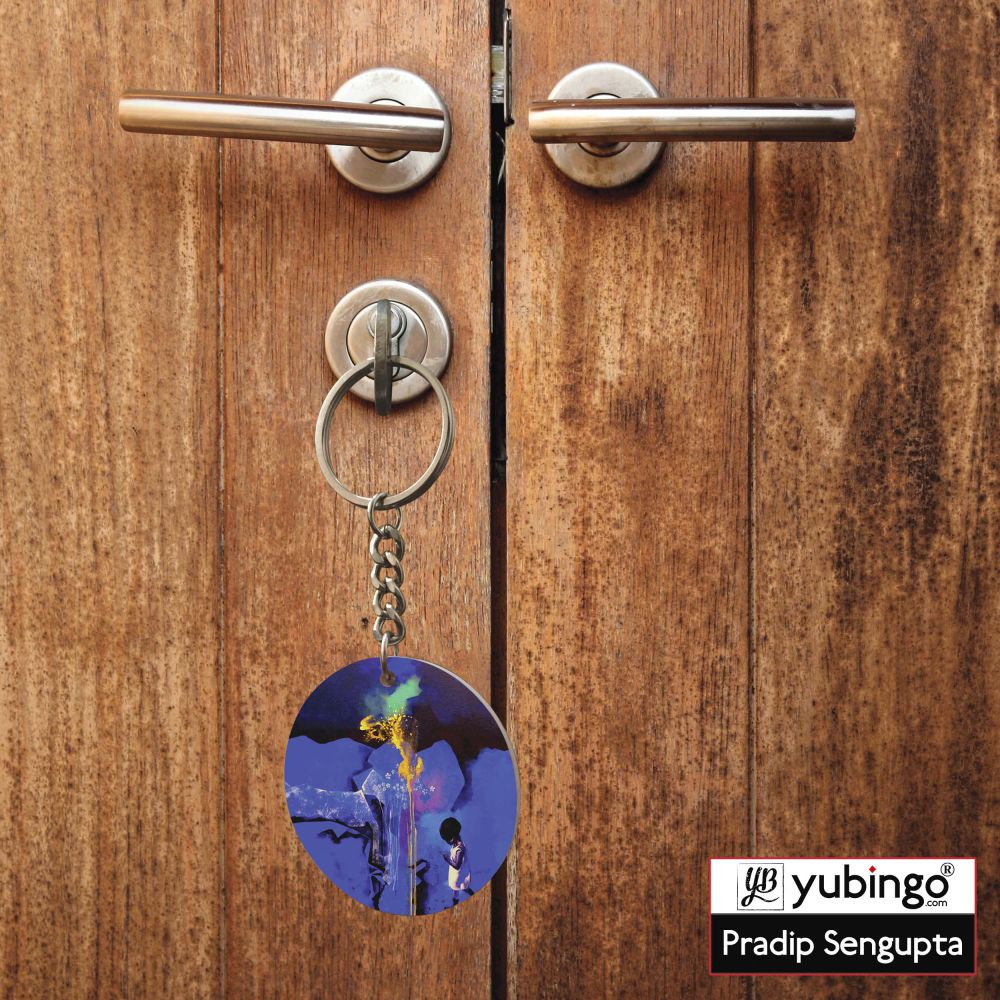 Brightest One Round Keychain-Image5