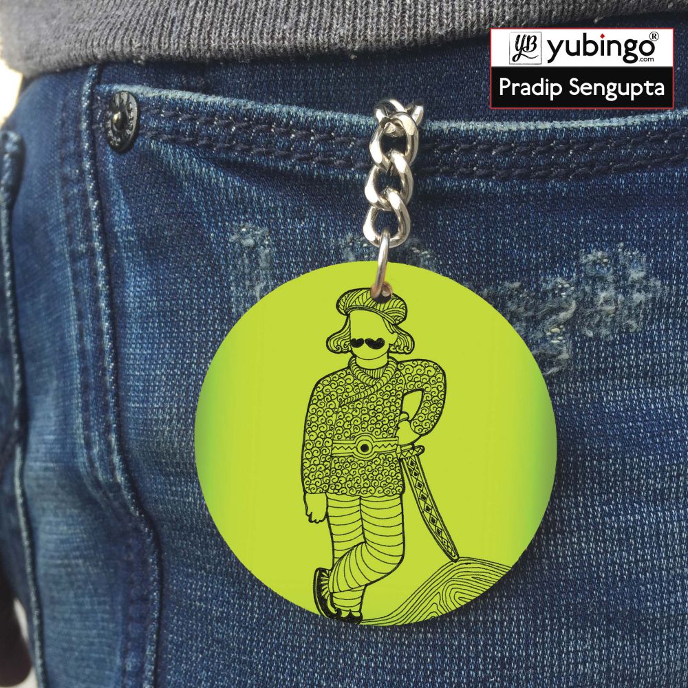 Rajasthan Ka Maan Round Keychain-Image4