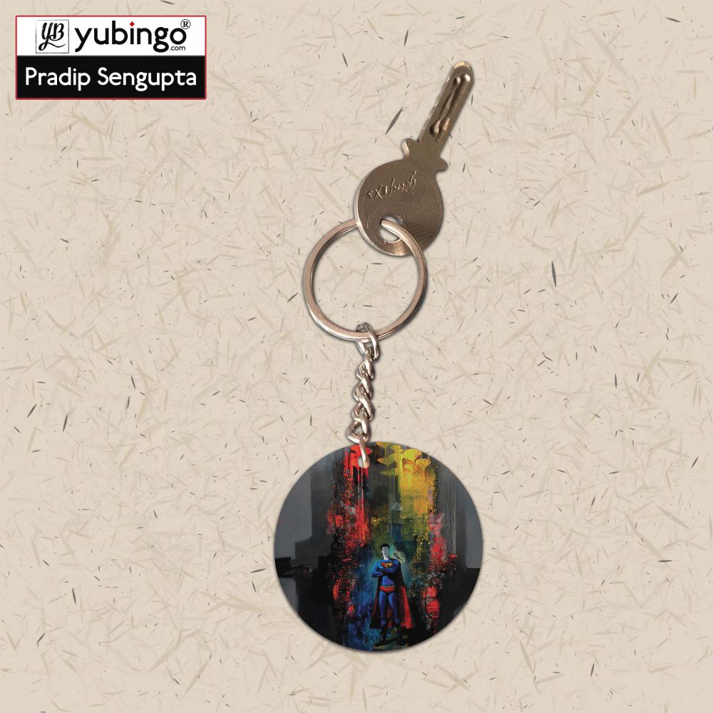 Superman Round Keychain-Image3