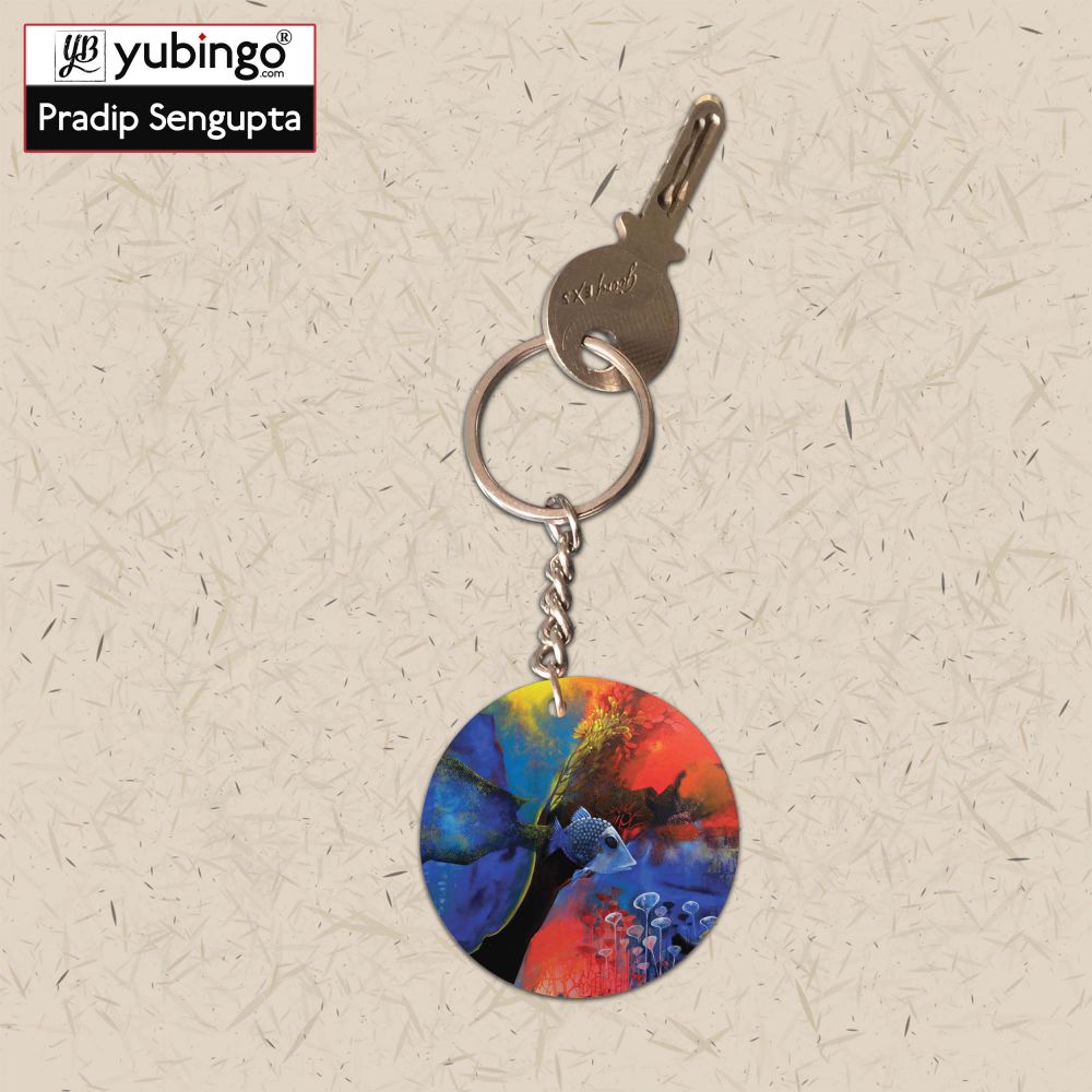 The Golden Trap Round Keychain-Image3