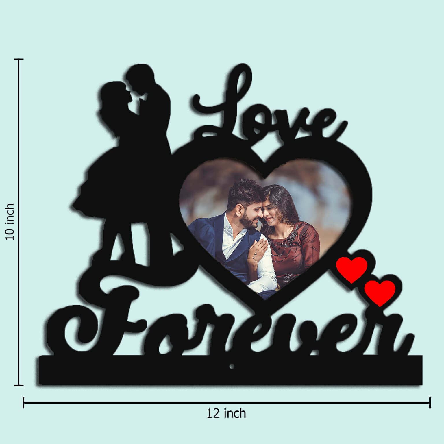 Love Forever Couple Photo Frame with Heart - A Timeless Keepsake