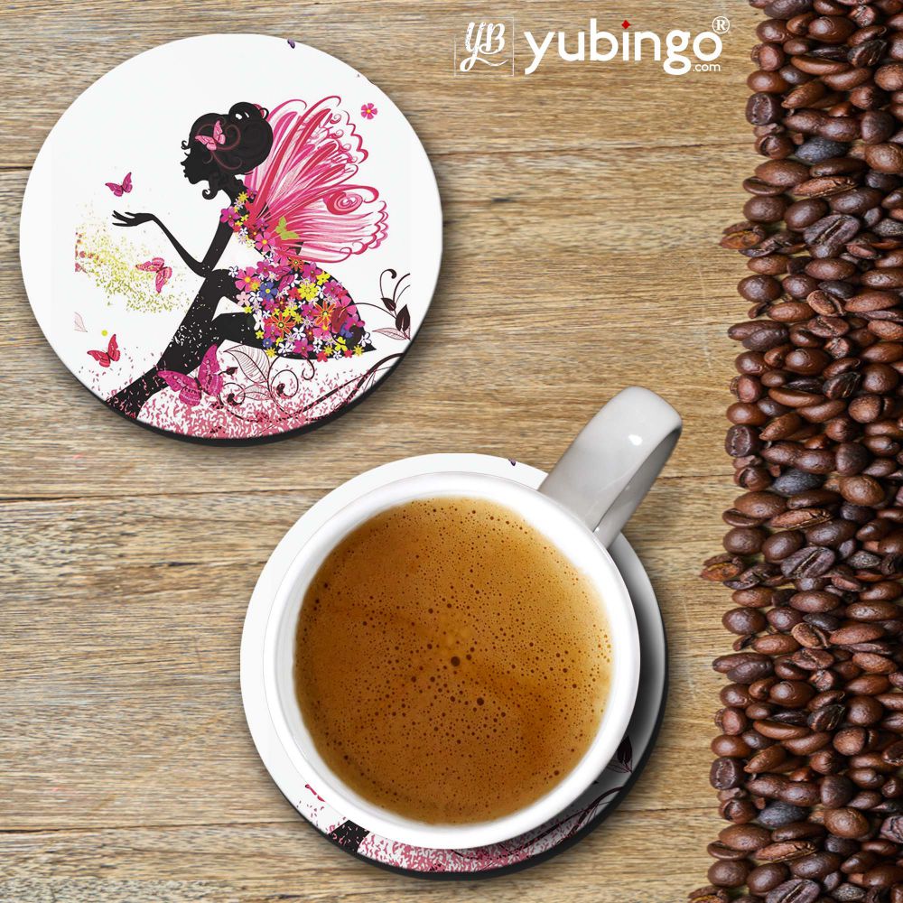 The Pixie With Her Butterflies Coasters-Image2