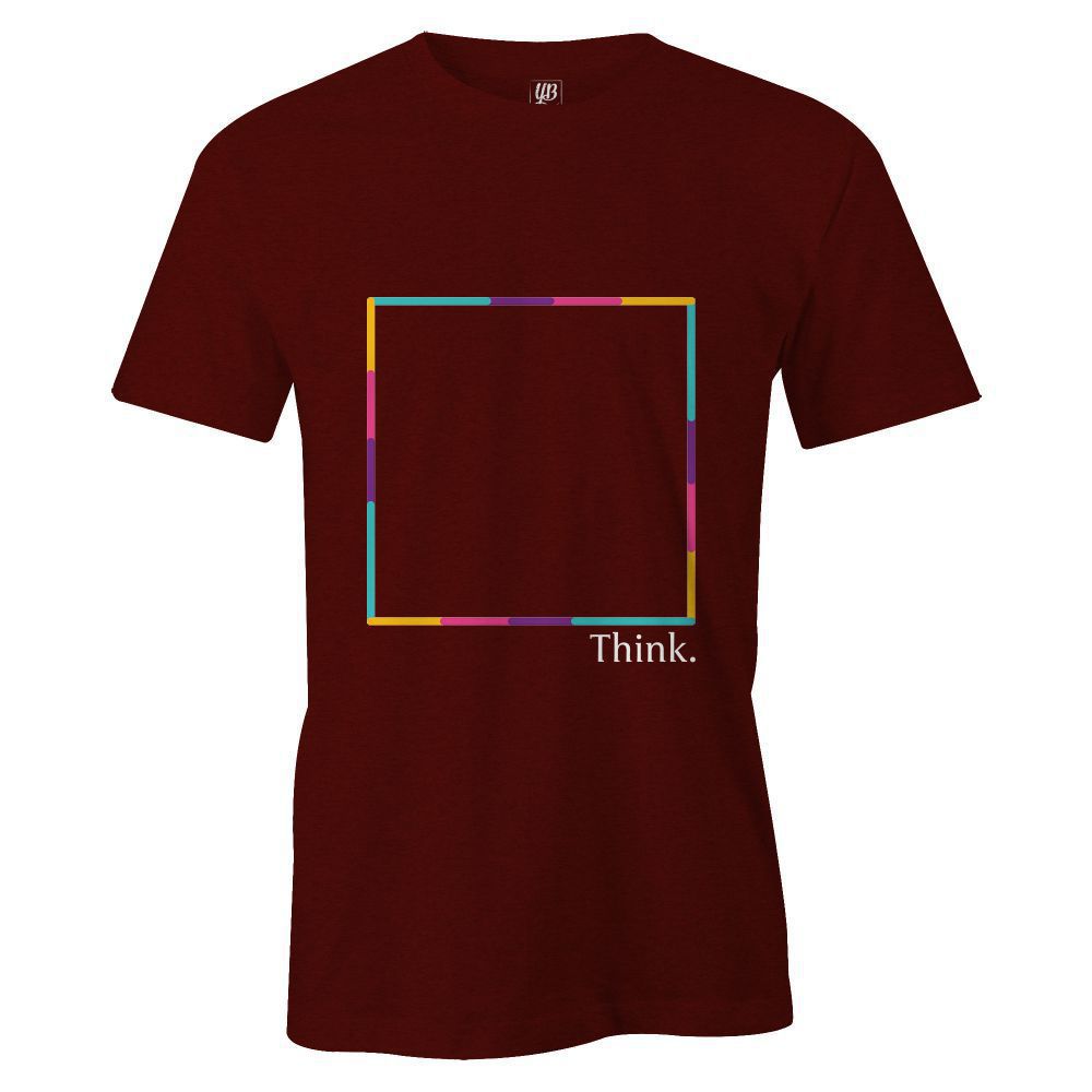 Think Outside Men T-Shirt-Maroon
