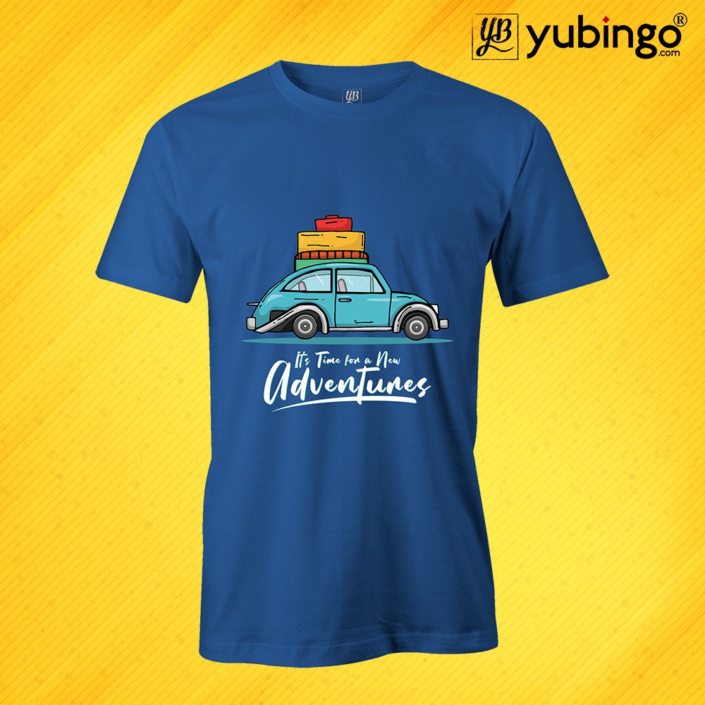 Time for Adventure Men T-Shirt-Royal Blue