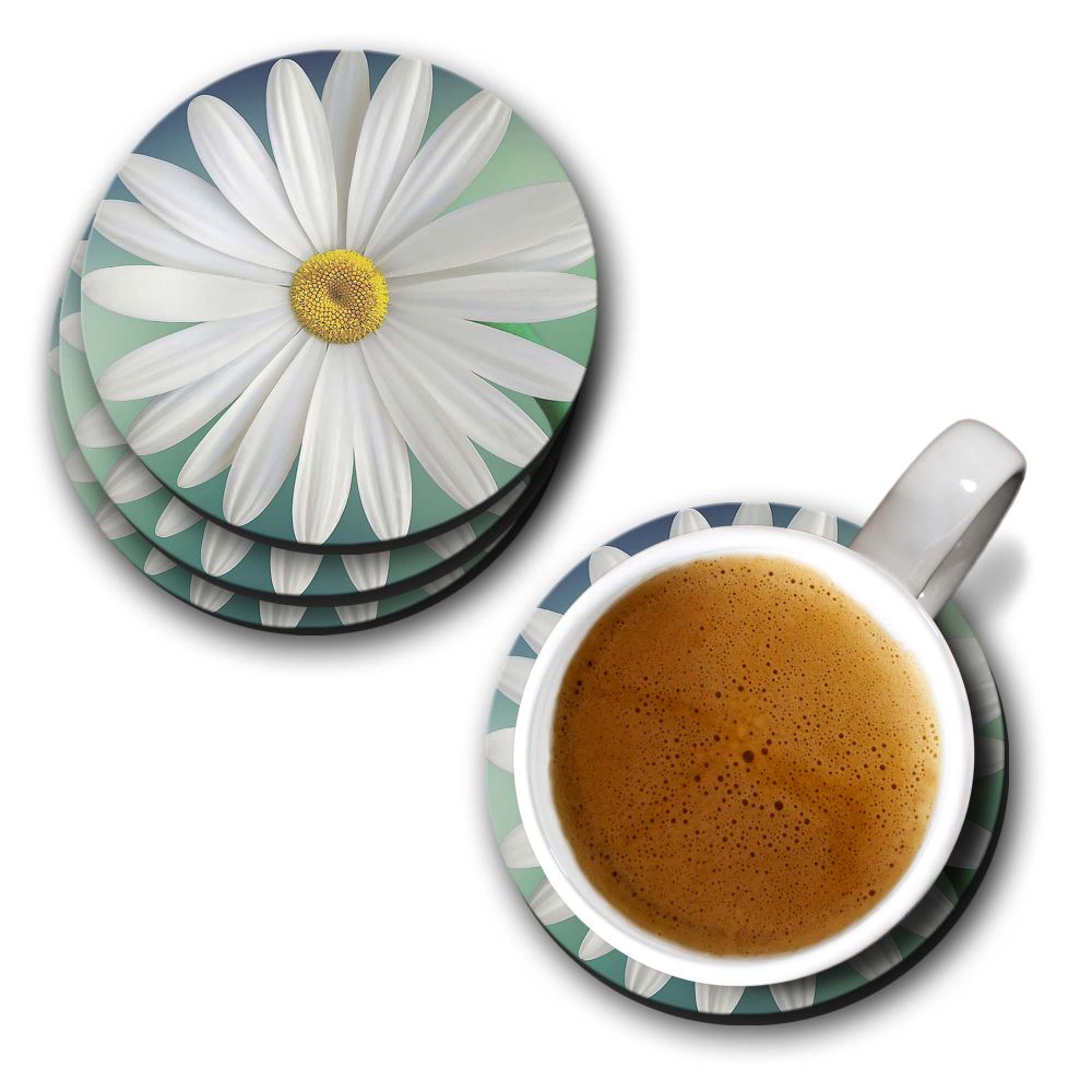 White Flower Coasters