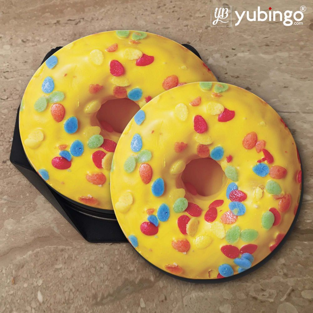 Yellow Doughnut Coasters-Image5