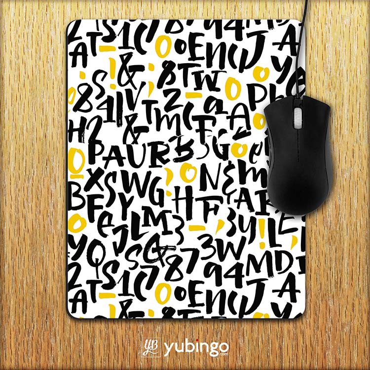 Alphabets & Numbers Mouse Pad-Image2