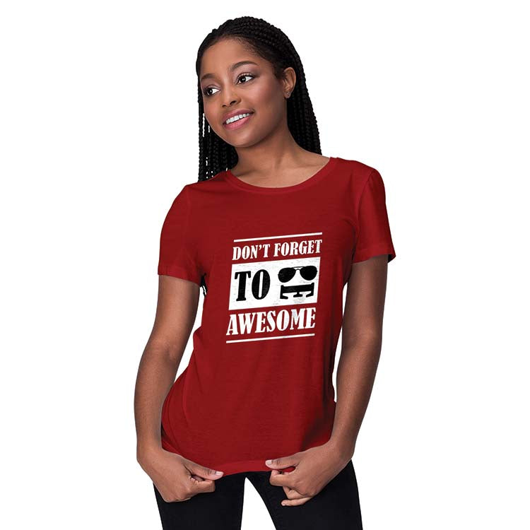 Be Awesome Women T-Shirt-Maroon