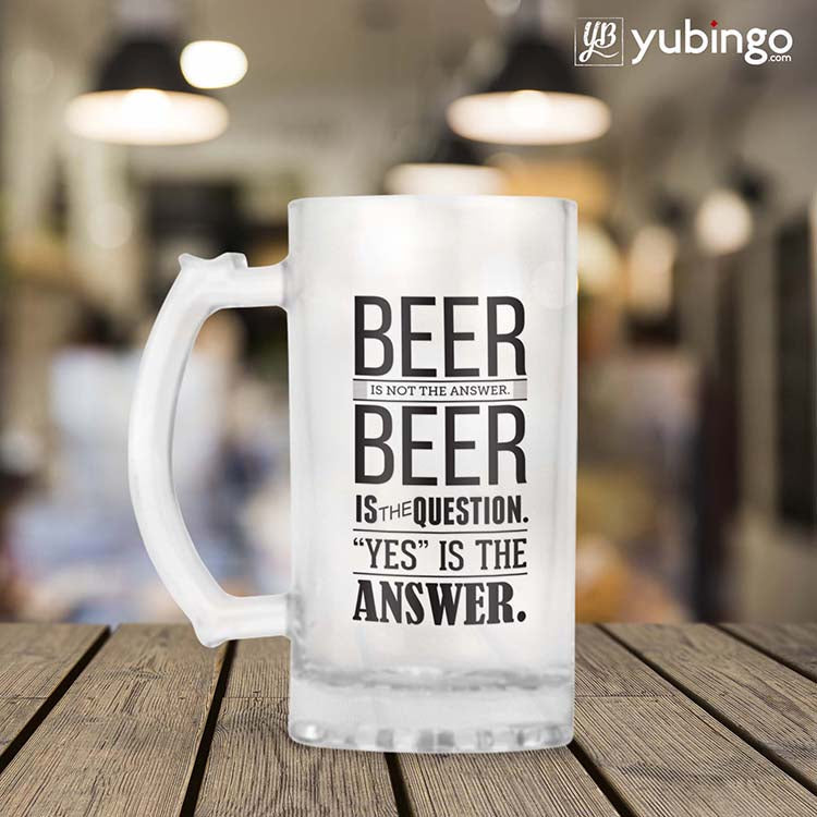 Beer Is the Question Beer Mug-Image2