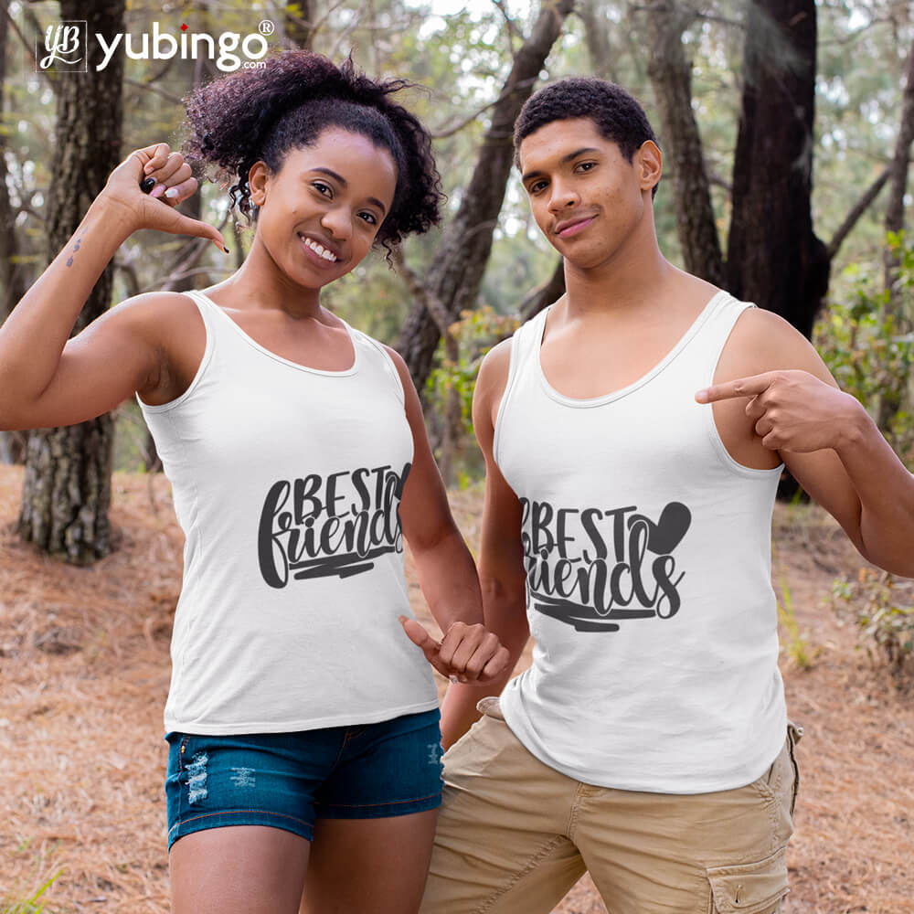 Best of Friends Tank Tops-White