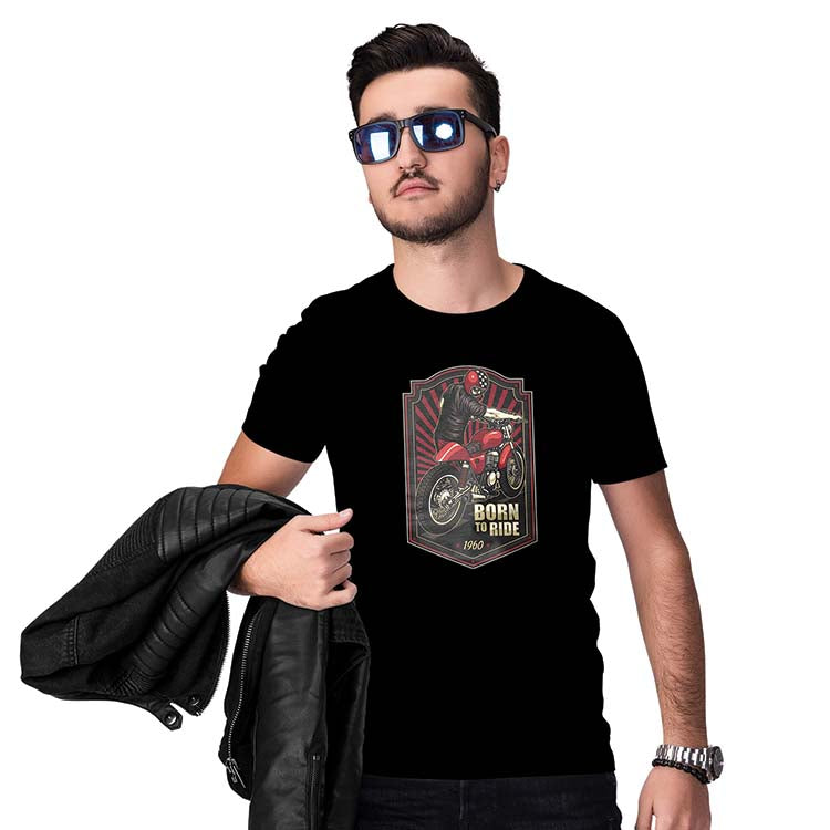 Born To Ride Bike Men T-Shirt-Black