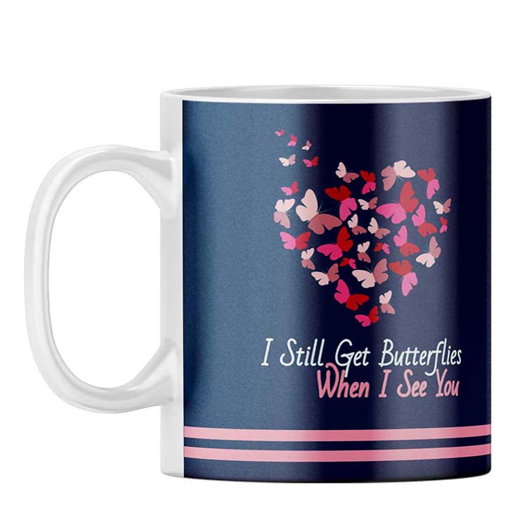 Butterflies on Seeing You Coffee Mug