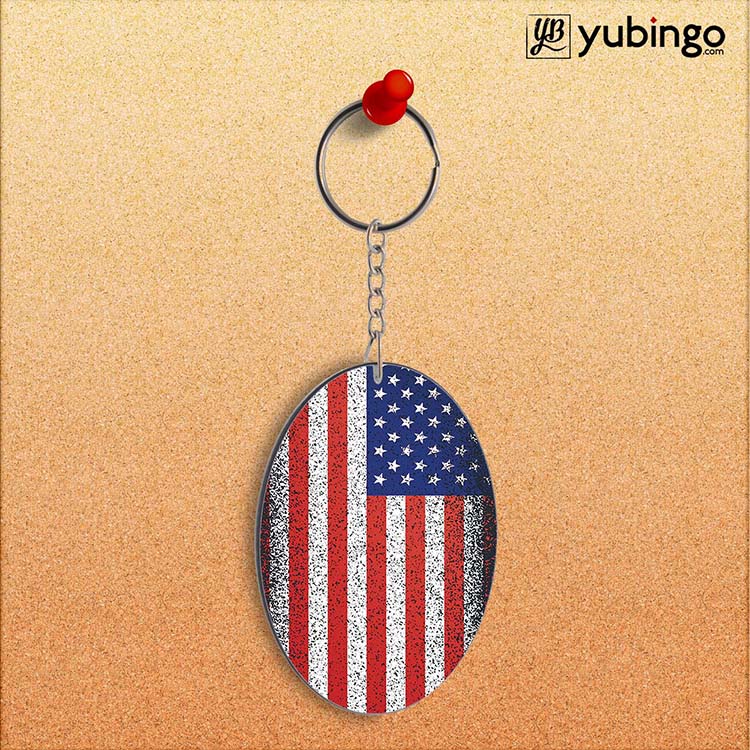 America Oval Key Chain-Image2