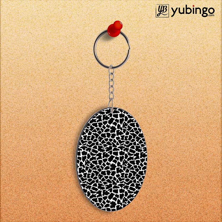 Animal Pattern Oval Key Chain-Image2