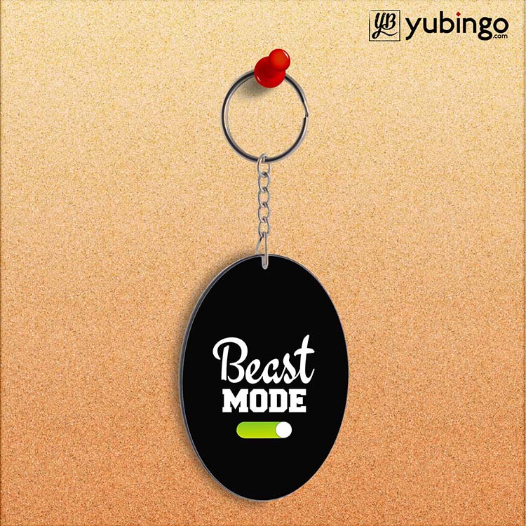 Beast Mode Oval Key Chain-Image2