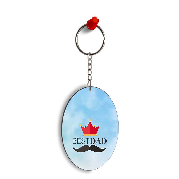 Best Dad Oval Key Chain