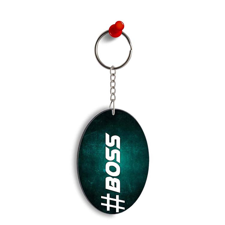 Boss Oval Key Chain