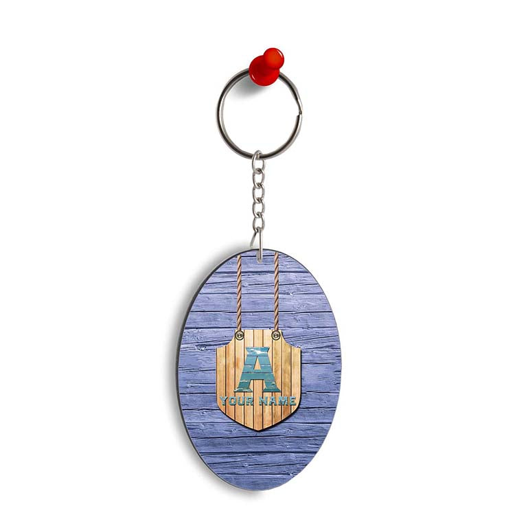 Customised Name Oval Key Chain