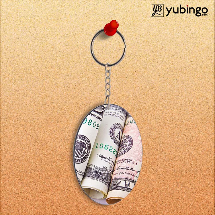 Dollars Oval Key Chain-Image2