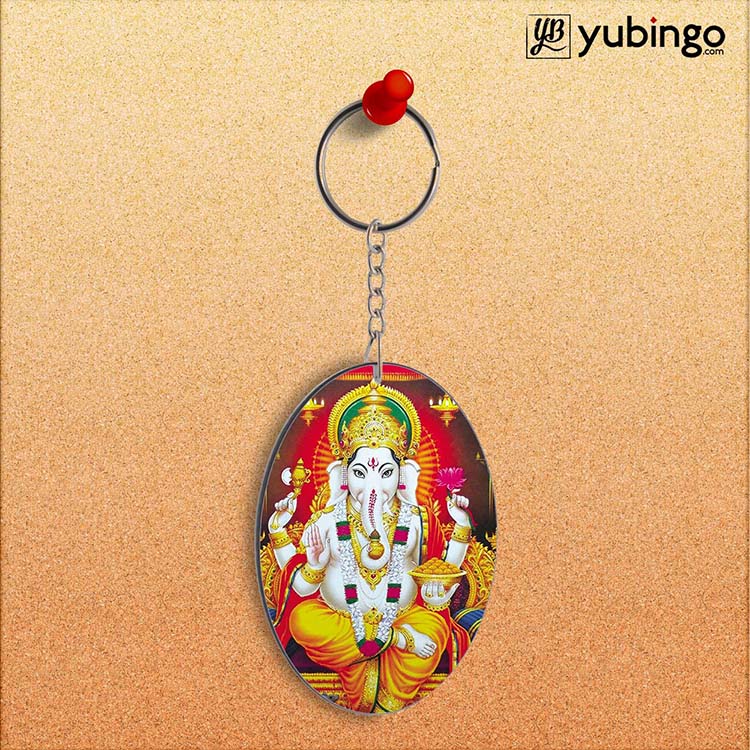 Ganpati Oval Key Chain-Image2