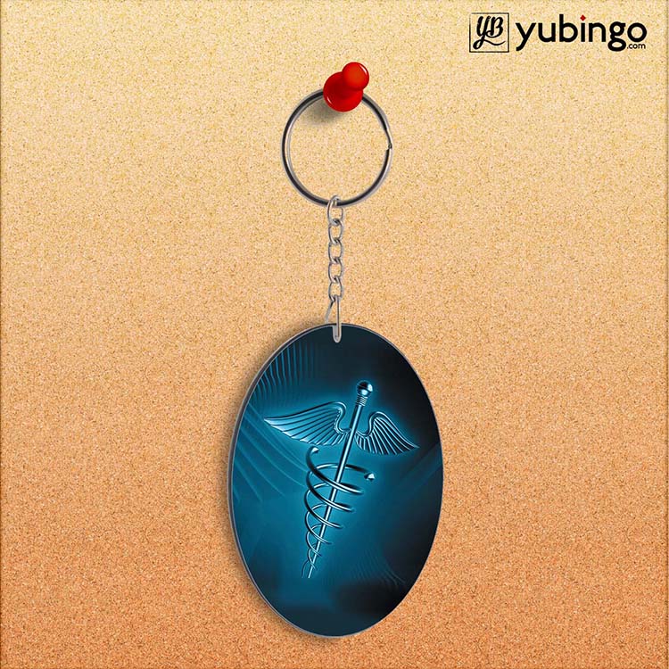 Medical Care Oval Key Chain-Image2