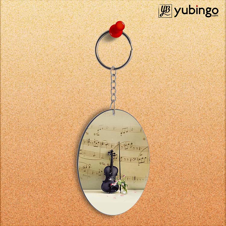 Musical Tone Oval Key Chain-Image2