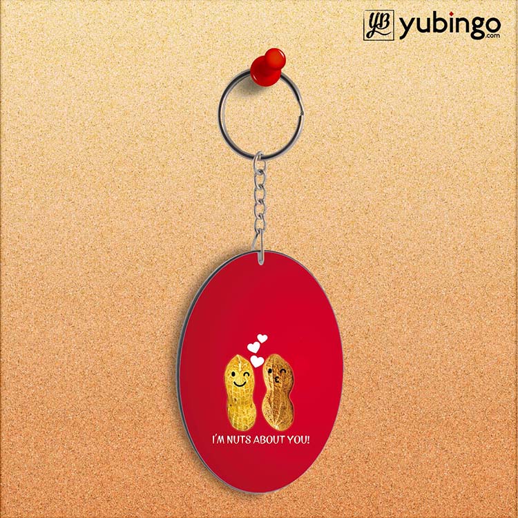Nuts About You Oval Key Chain-Image2