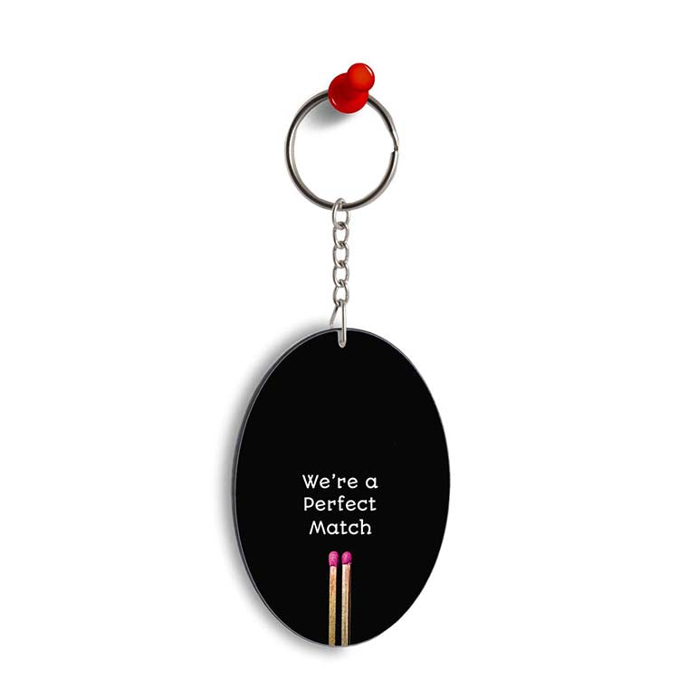 Perfect Match Oval Key Chain