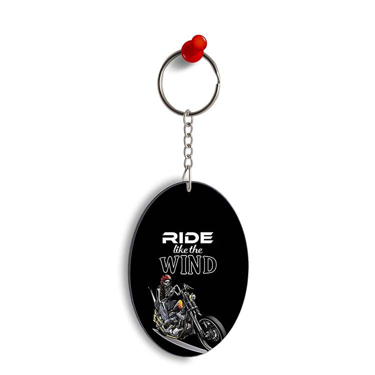 Ride the Wind Oval Key Chain