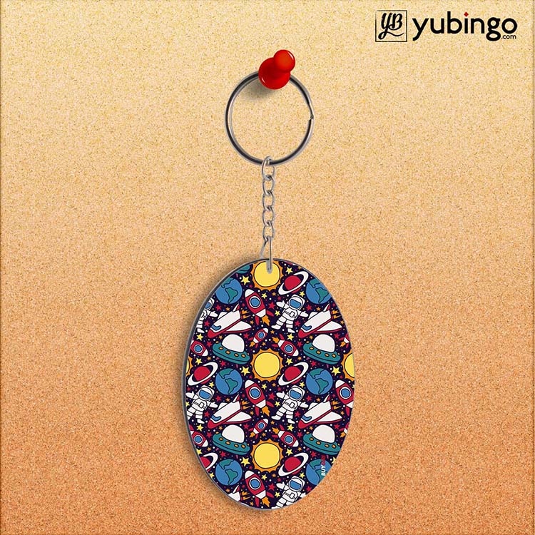 Space Journey Oval Key Chain-Image2