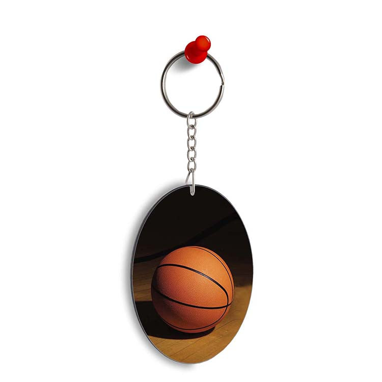 The Basketball Oval Key Chain