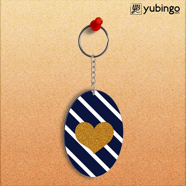 The Heart Oval Key Chain-Image2
