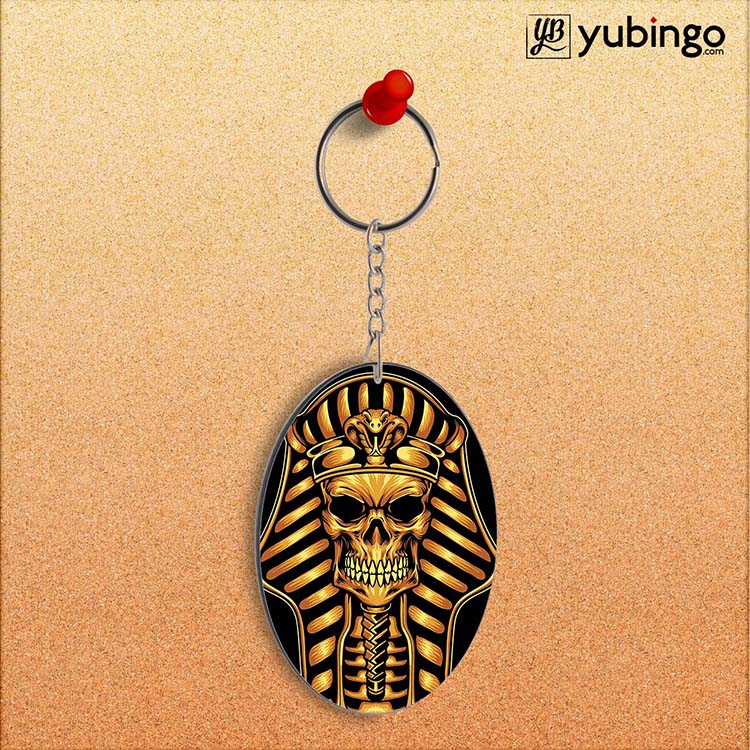 The Mummy Skull Oval Key Chain-Image2