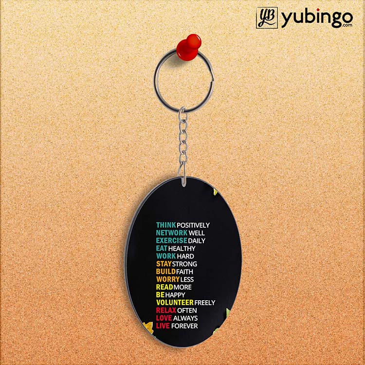 Tips For The Perfect Life Oval Key Chain-Image2