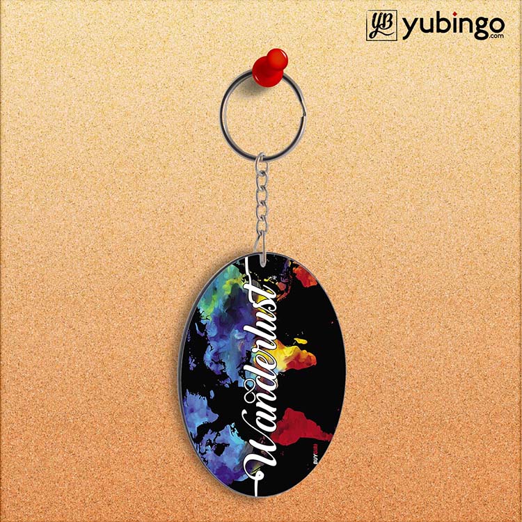 Wanderlust Oval Key Chain-Image2