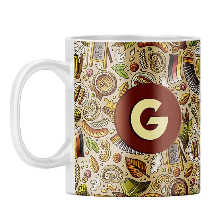 Cowboy Beer Customised Alphabet Coffee Mug