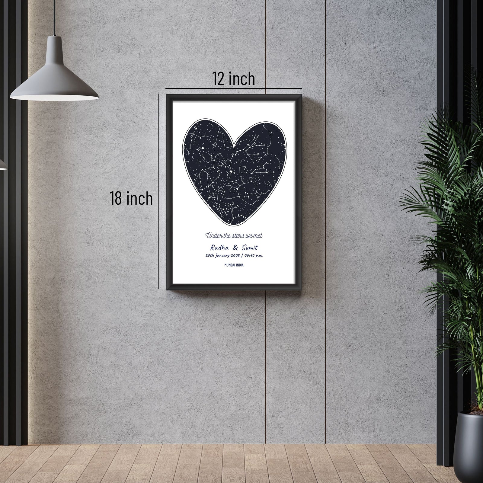 Couple Sky and Star Map Customised Frame-Image6