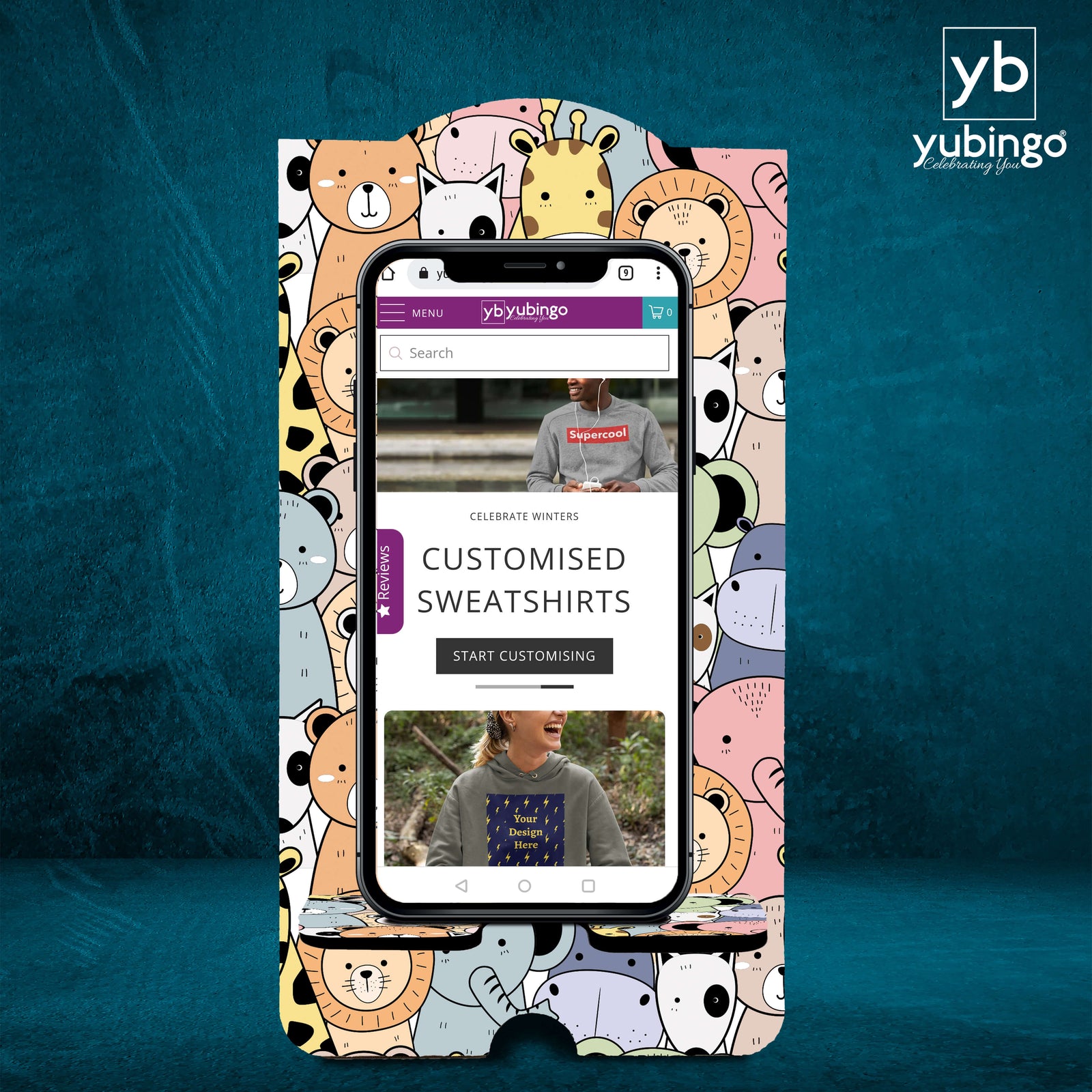 Cute Animal Overload Mobile Stand-Image2