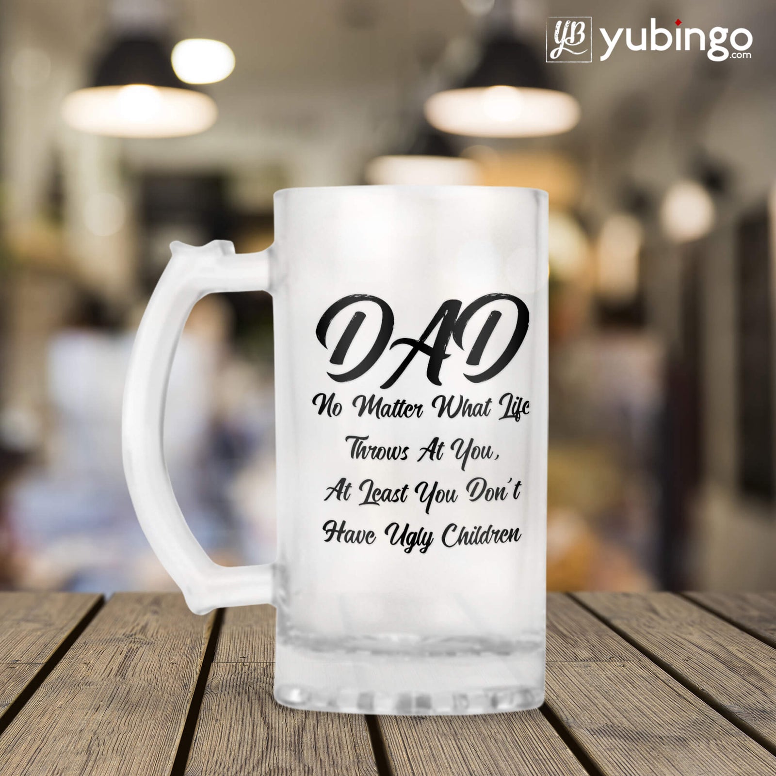 Dad Doesn't Have Ugly Children Beer Mug-Image2