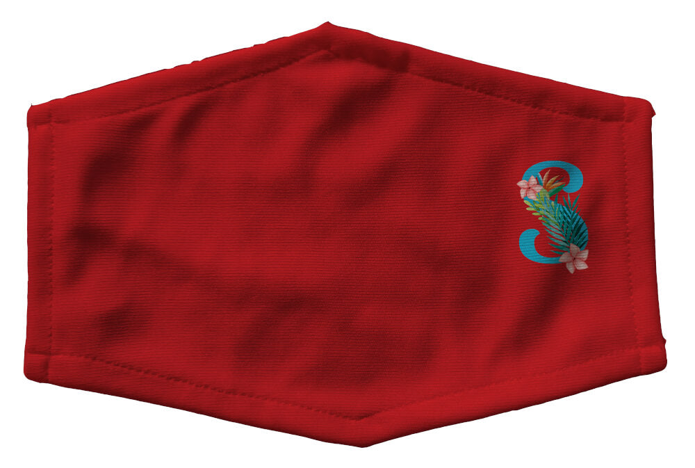 Flower Alphabet with Name Mask Alphabet S