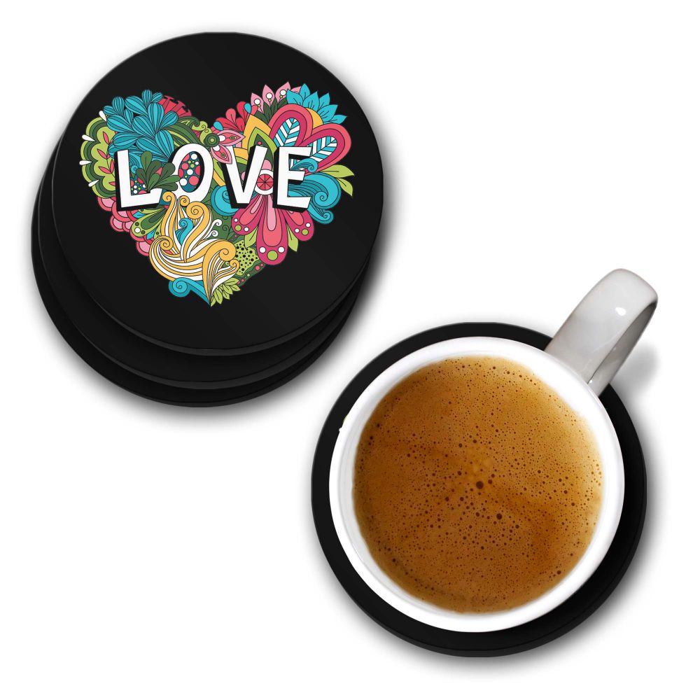 Flowery Love Coasters