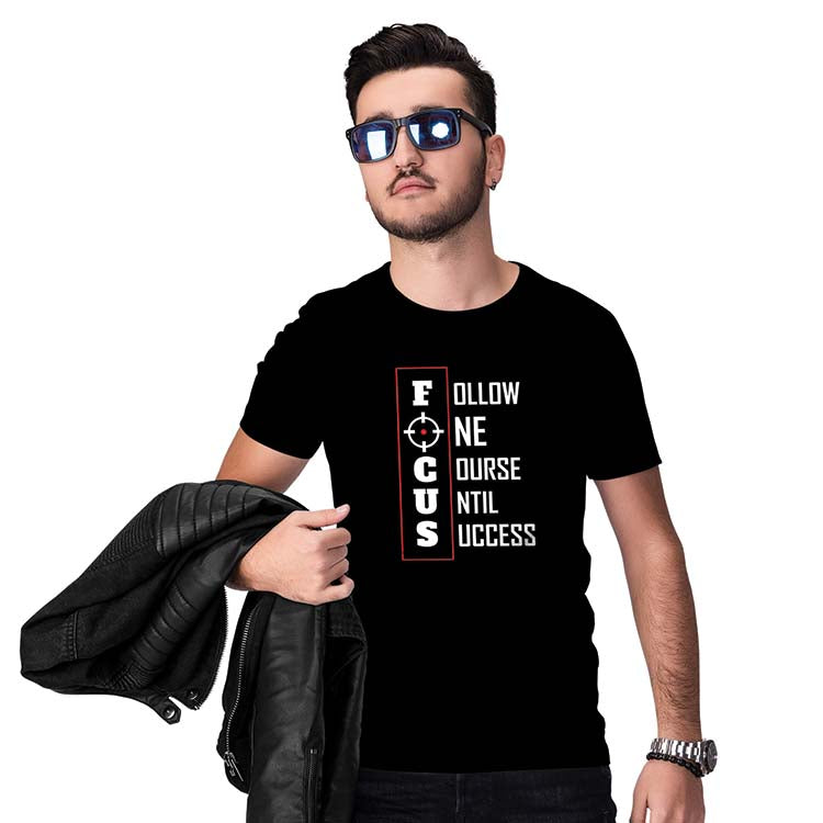 Focus Men T-Shirt-Black