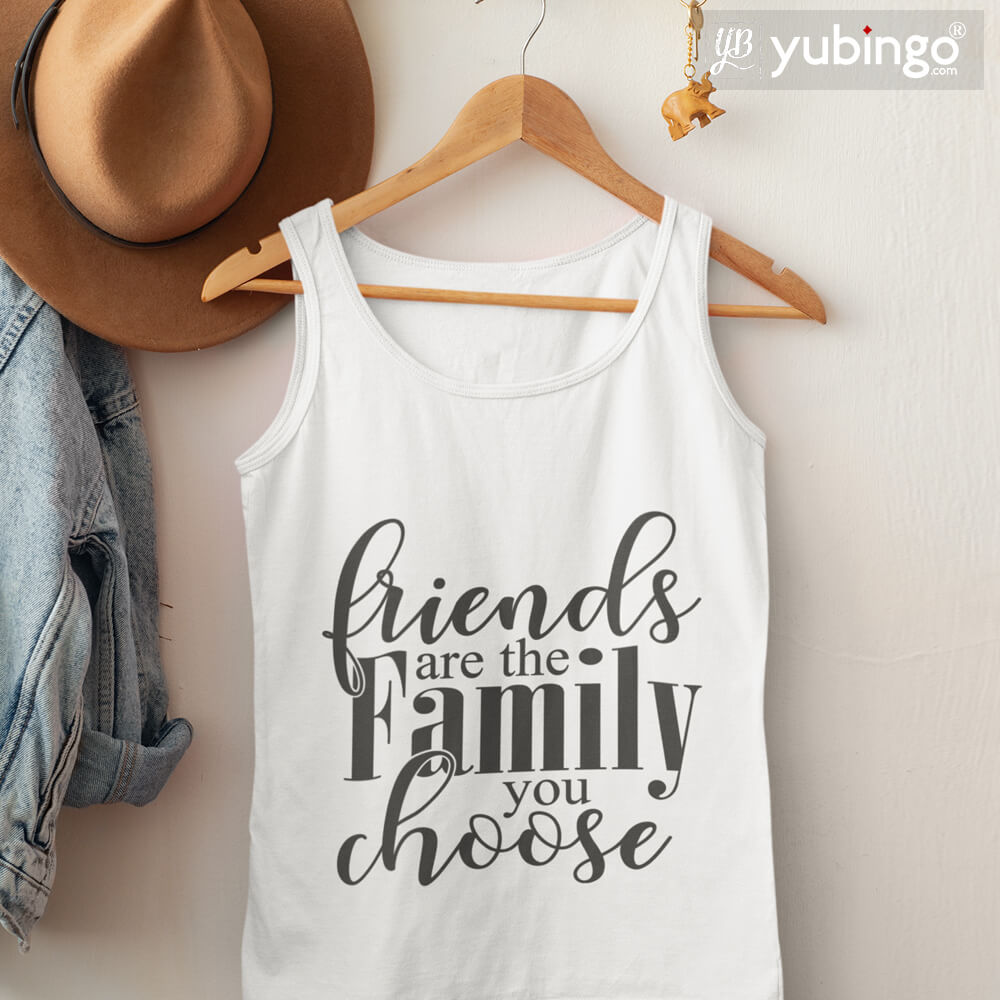 Friends Are Family Tank Tops-White
