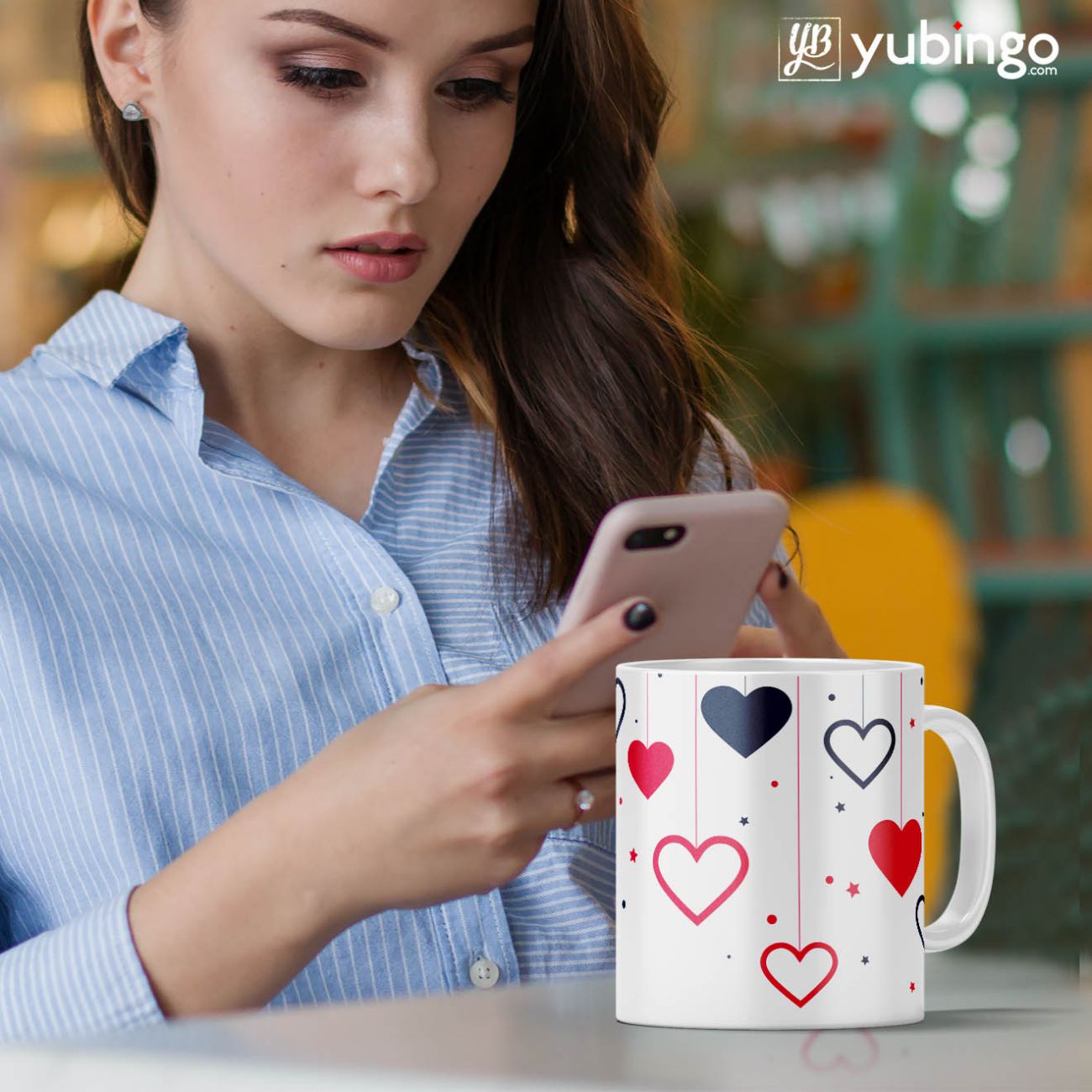 Hugs and Kisses Coffee Mug with Coaster and Keychain-Image2