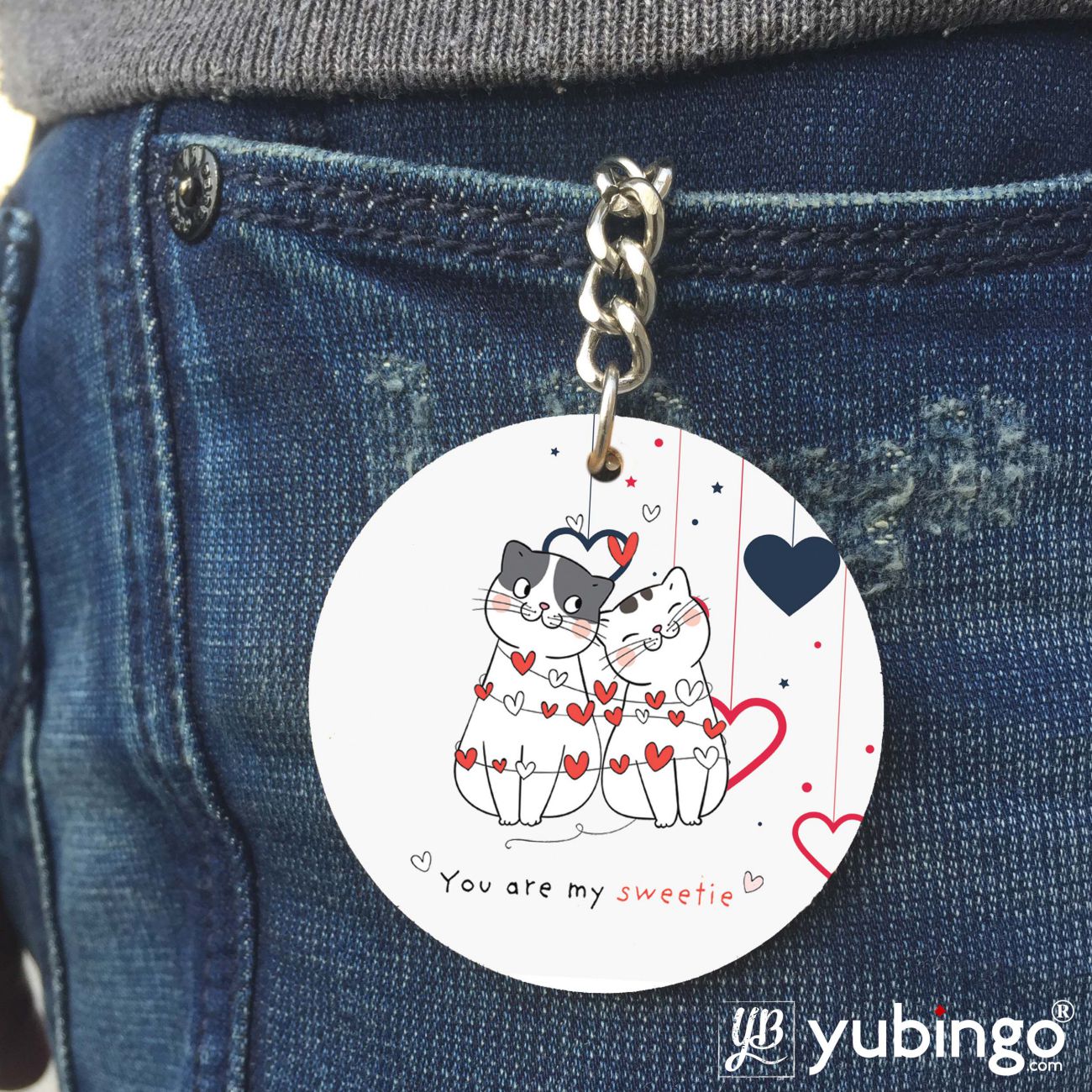 Hugs and Kisses Coffee Mug with Coaster and Keychain-Image4