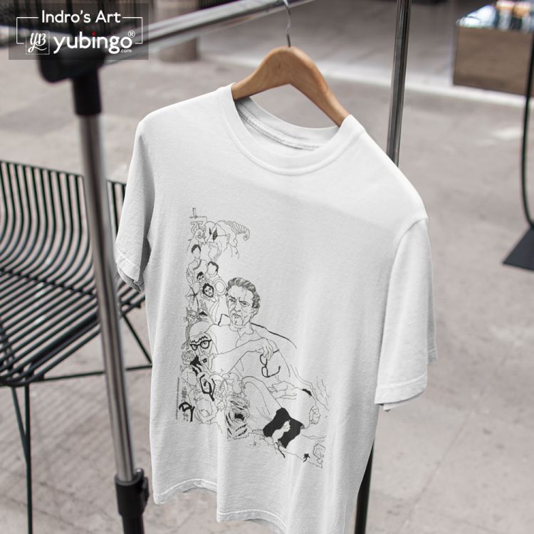 Indro's Art Satyajit Ray Men T-Shirt-Image4