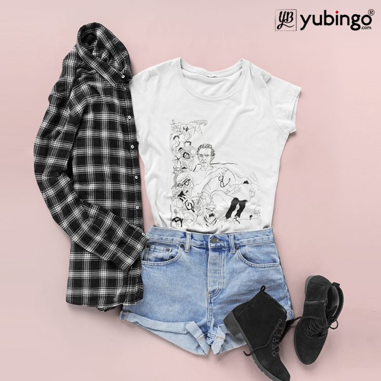 Indro's Art Satyajit Ray Women T-Shirt-Image3