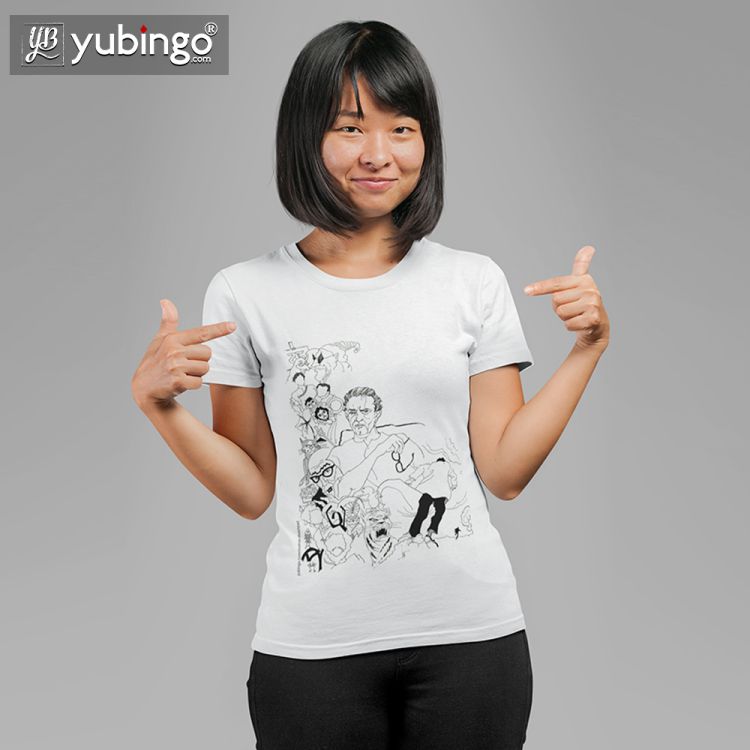 Indro's Art Satyajit Ray Women T-Shirt-Image4