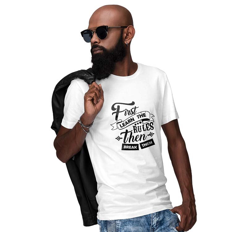 Learn To Break Rules Men T-Shirt-White